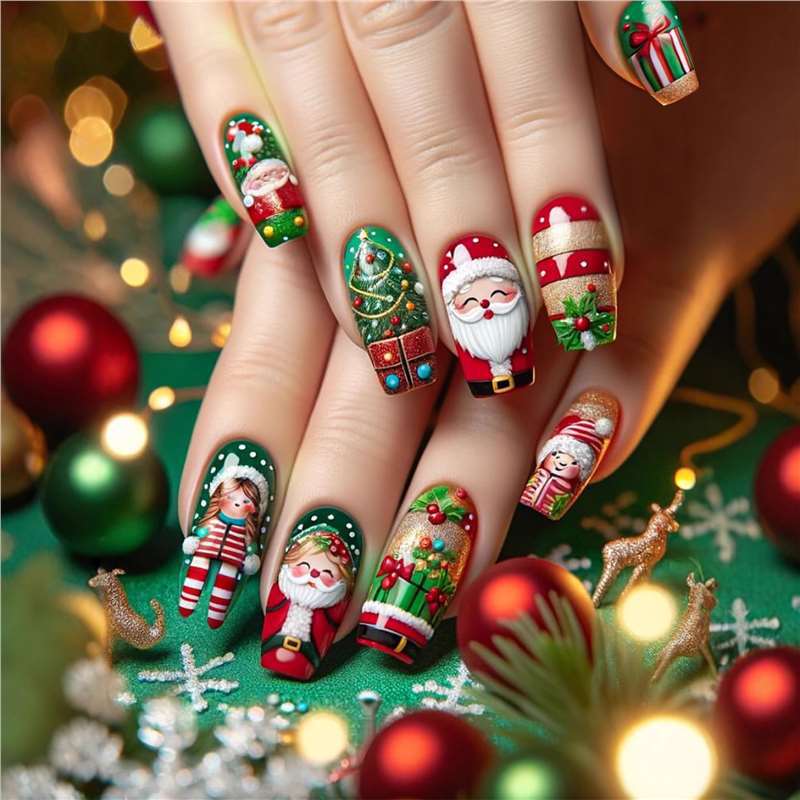 Festliche Feiertags Themen Nagelkunst Brehn