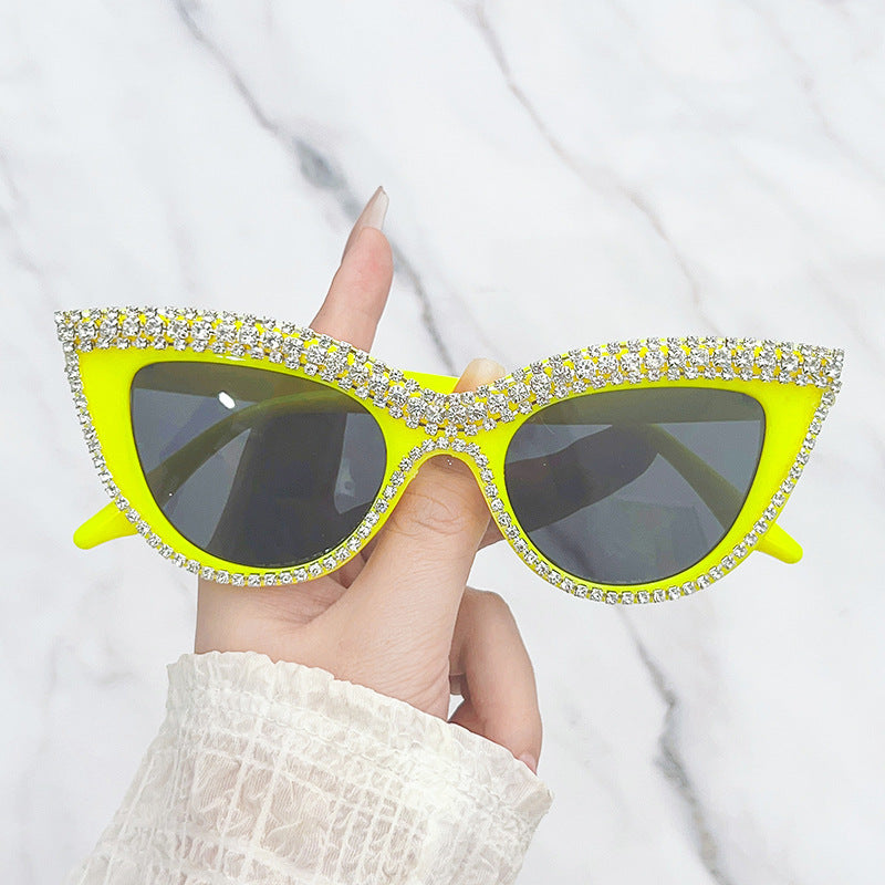 Glamouröse mit Strass verzierten Schild Sonnenbrille Brehn