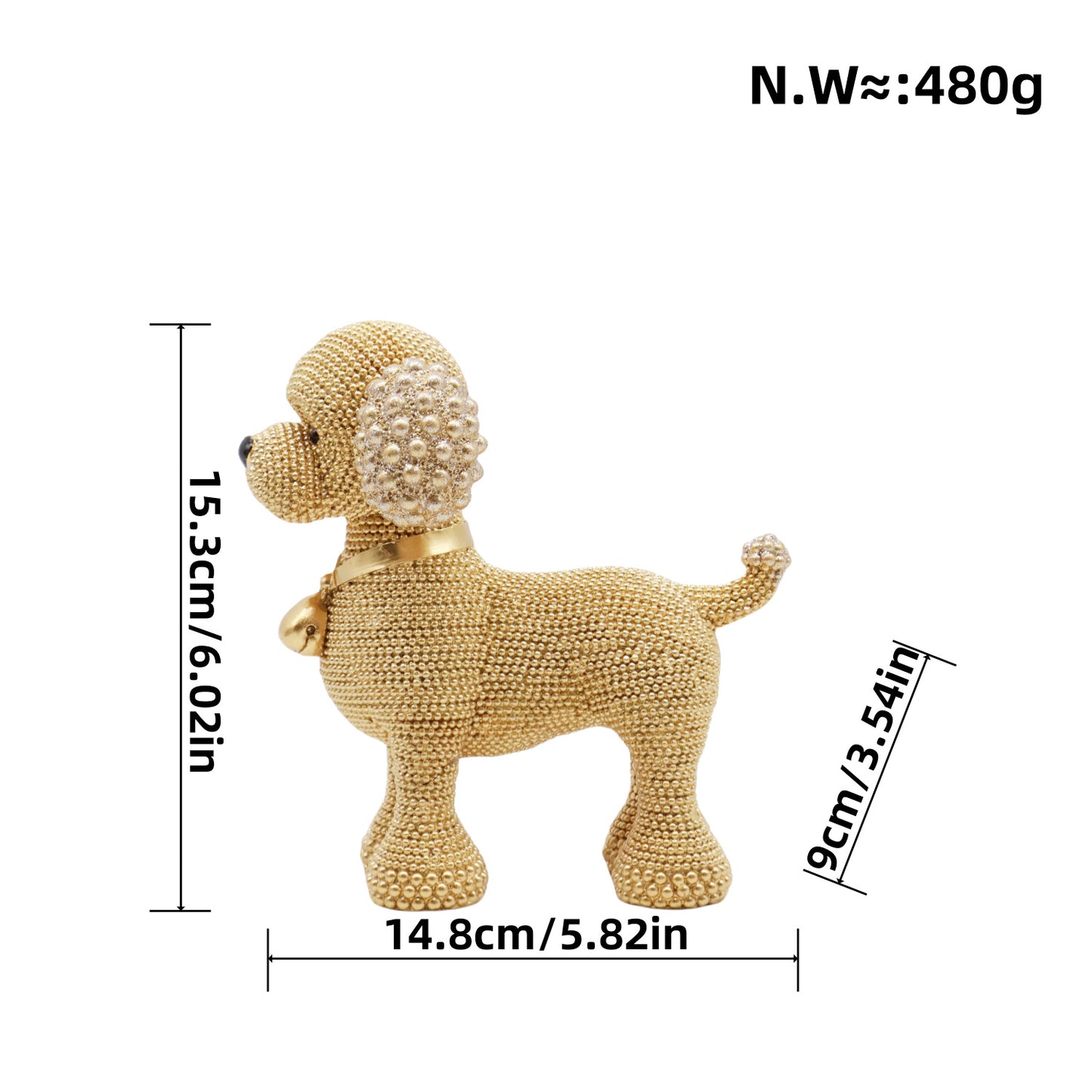 Dekorative Hundefigur im modernen Design Brehn