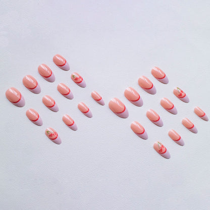 Kreative Kirsch-inspirierte Nagelkunst