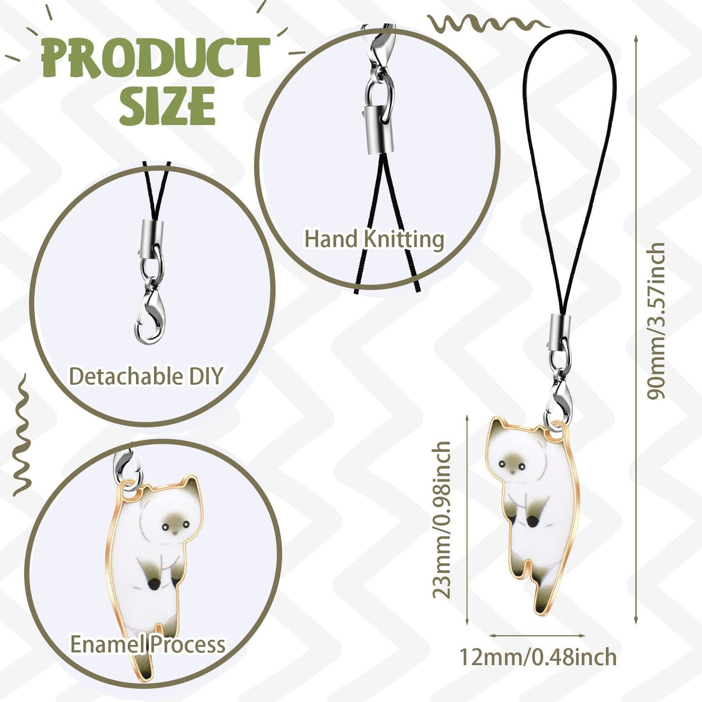 Kat-Themen Charms Schlüsselanhänger Set Brehn