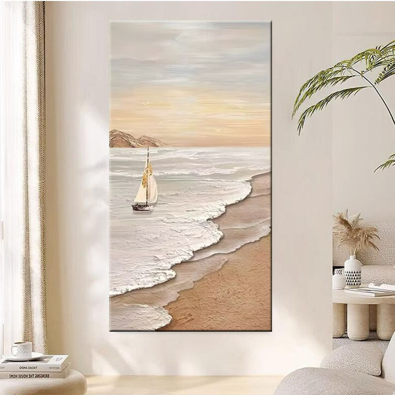 Küsten Sonnenuntergang Landschaft Leinwand Kunst