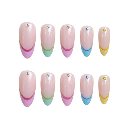 Elegante Französische Spitze Nagelkunst