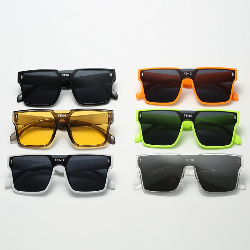 Damen modische quadratische Sonnenbrille mit robustem Kunststoffrahmen Brehn