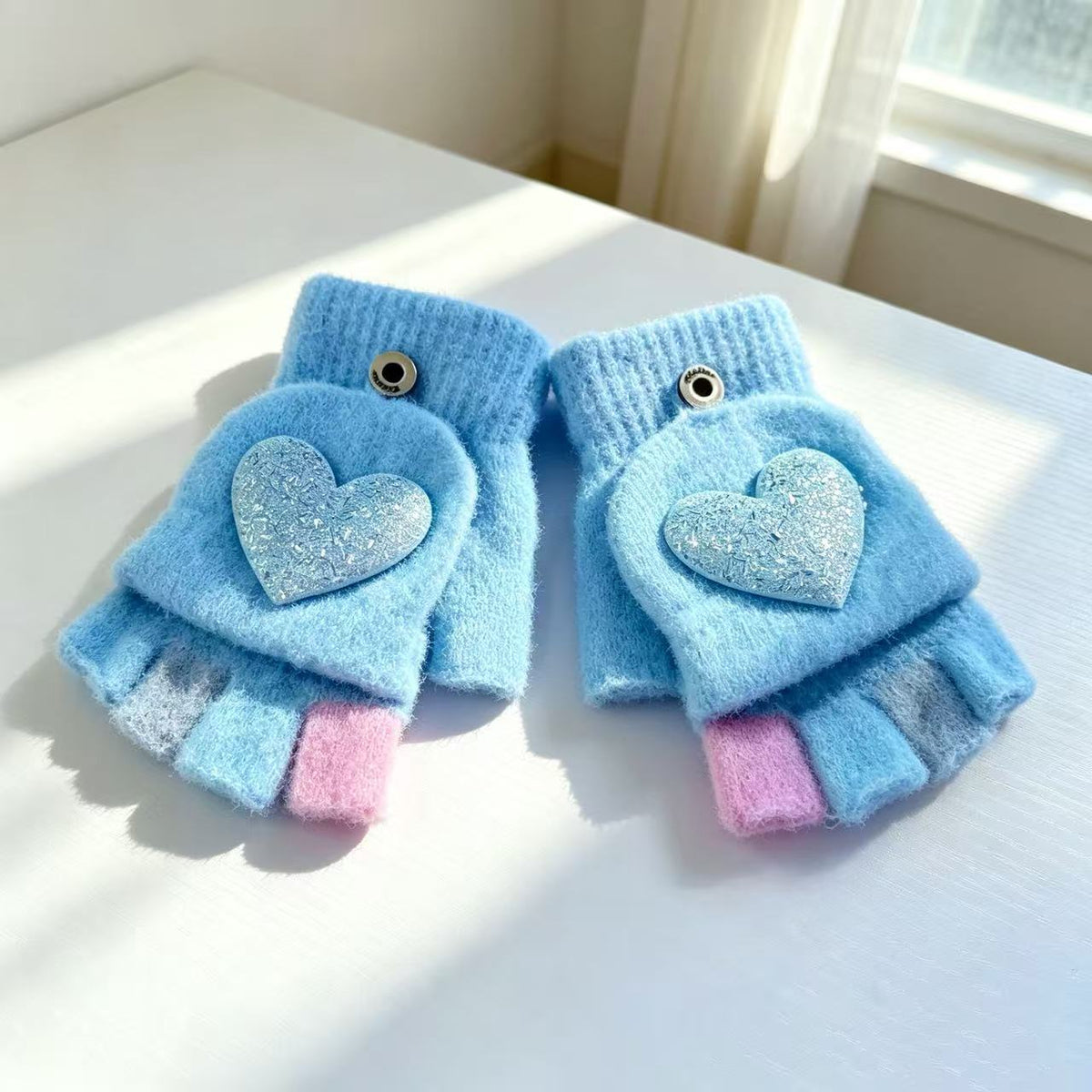 Herz Verzierter Fingerloser Handschuhe Brehn