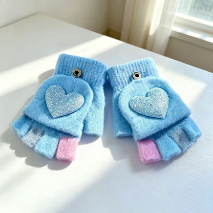 Herz Verzierter Fingerloser Handschuhe Brehn