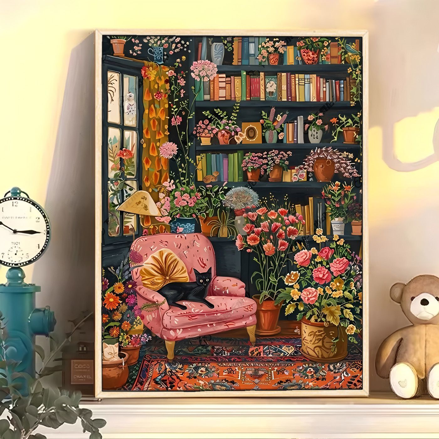 Gemütlicher floral-theme Wohnkultur Kunstdruck Brehn