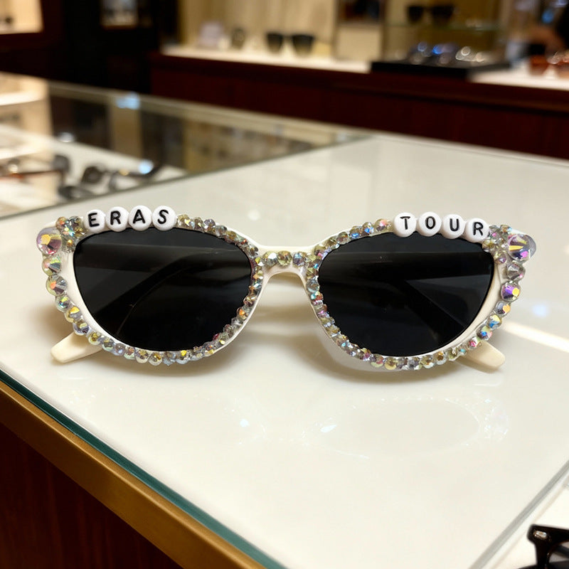 Strass-besetzte Katzenaugen-Sonnenbrille Brehn