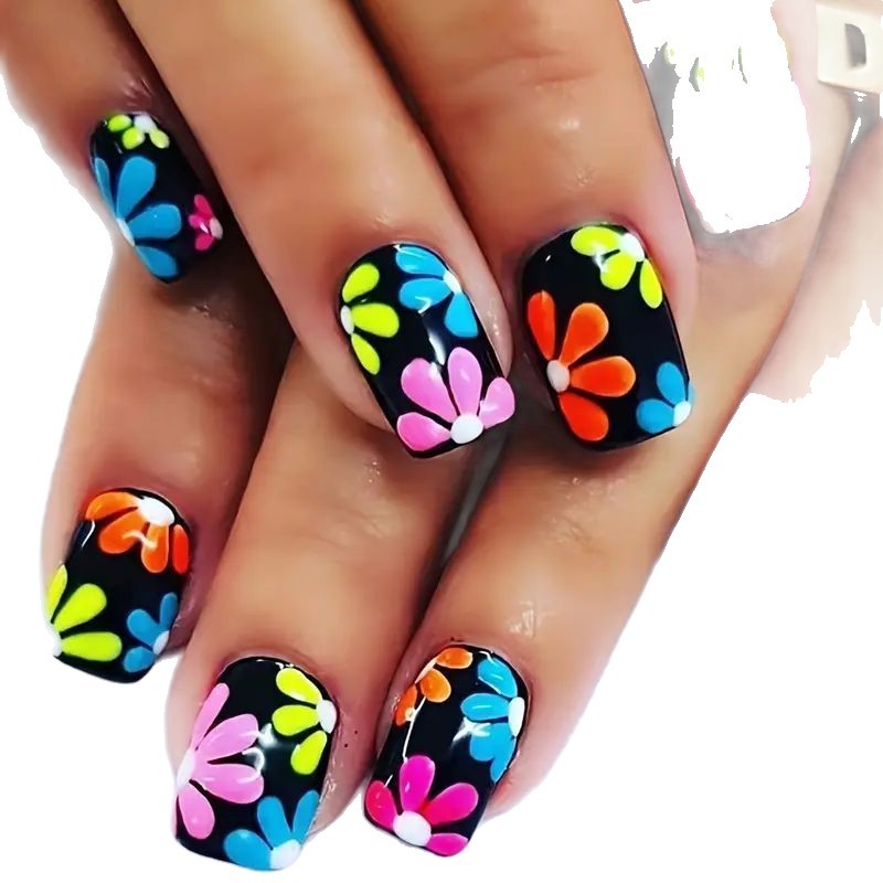 Lebendige florale Nagelkunst-Verbesserungen Brehn