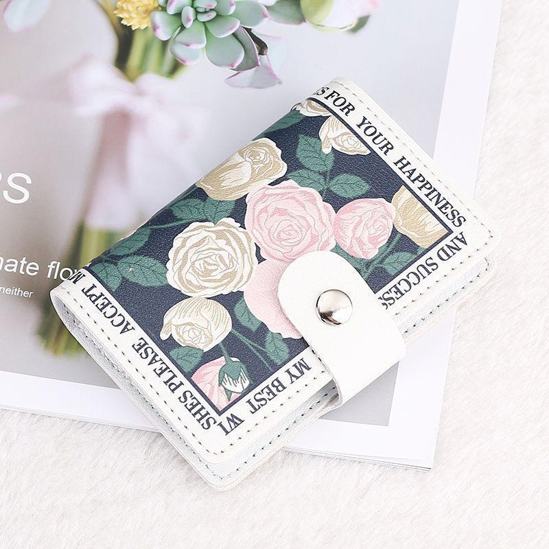 Elegante Rose Druck Geldbörse Brehn