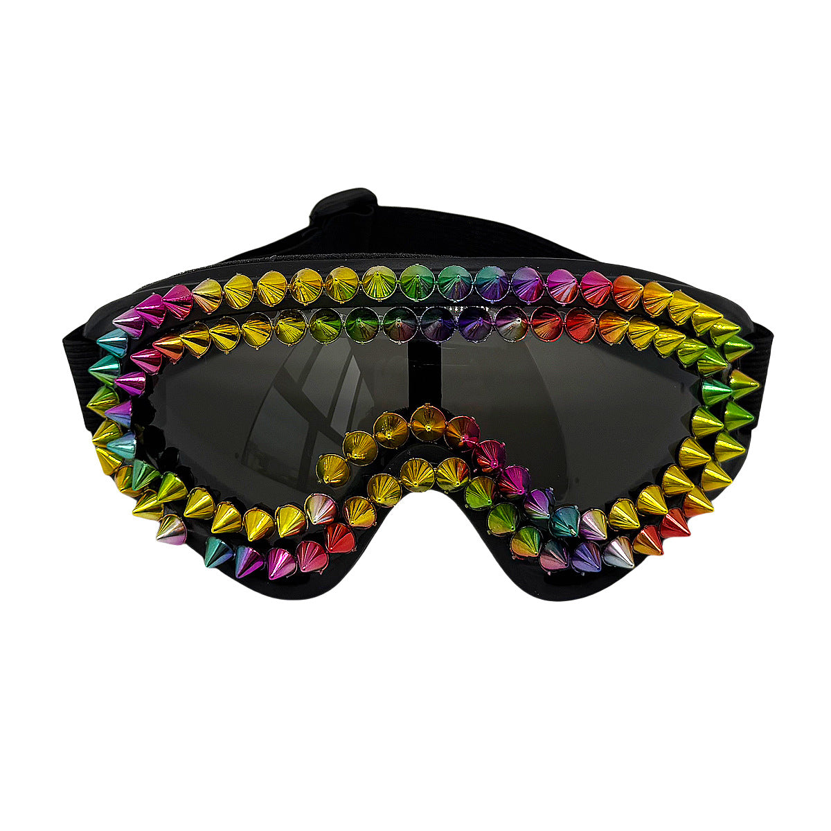 Damen extravagante Skibrille mit bunten Nieten Brehn