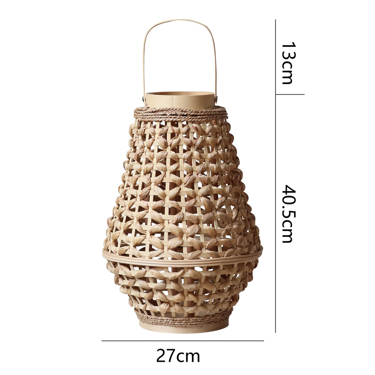 Elegante Laterne aus geflochtenem Rattan Brehn