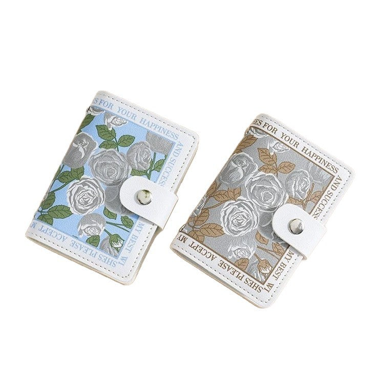 Elegante Rose Druck Geldbörse Brehn