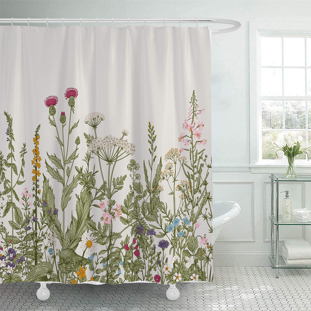 Botanische Illustration Duschvorhang Brehn