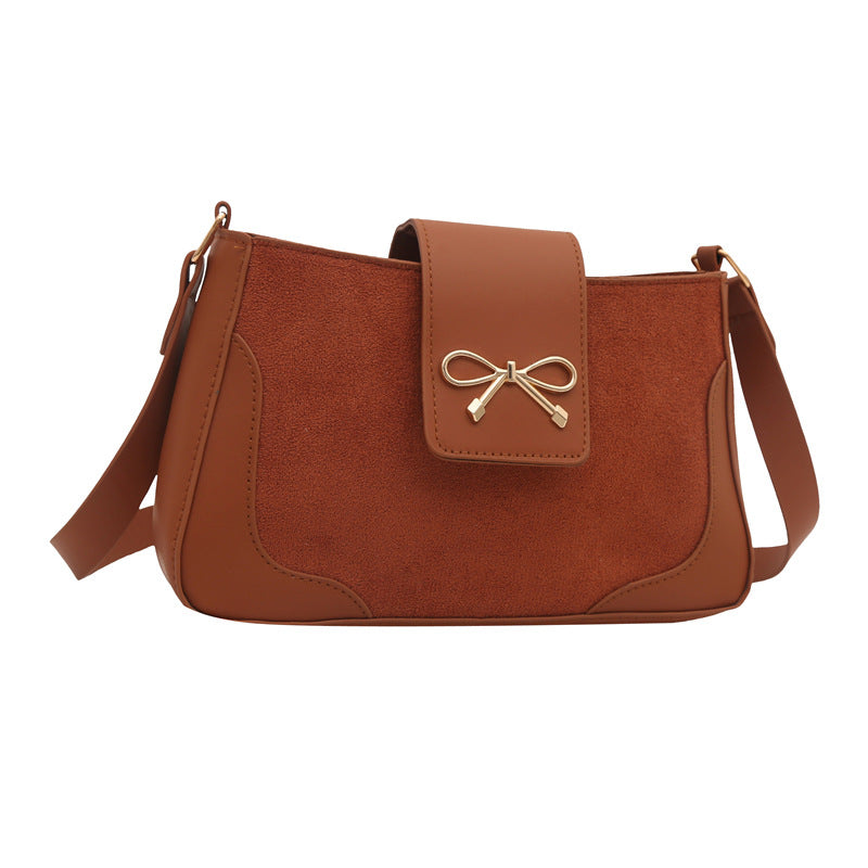 Stylish Faux Suede Handtasche Brehn