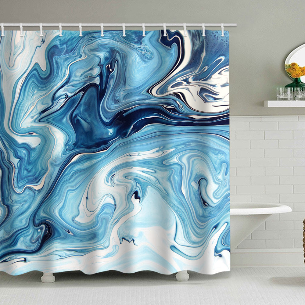 Künstlerisches Marmor Design Duschvorhang Brehn