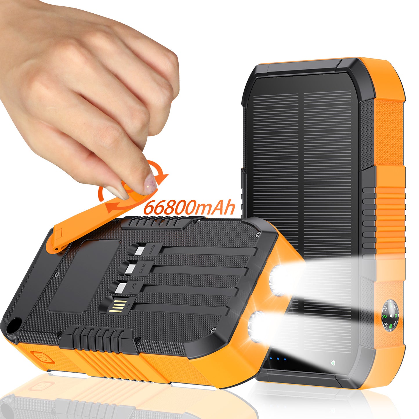 Solar Powerbank mit 66800Mah und LED-Lampe Brehn