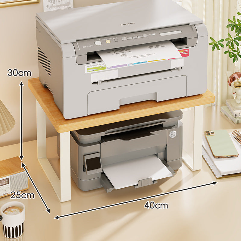 Kompakter Zwei-Ebenen Holz Schreibtisch Drucker und Monitor Ständer