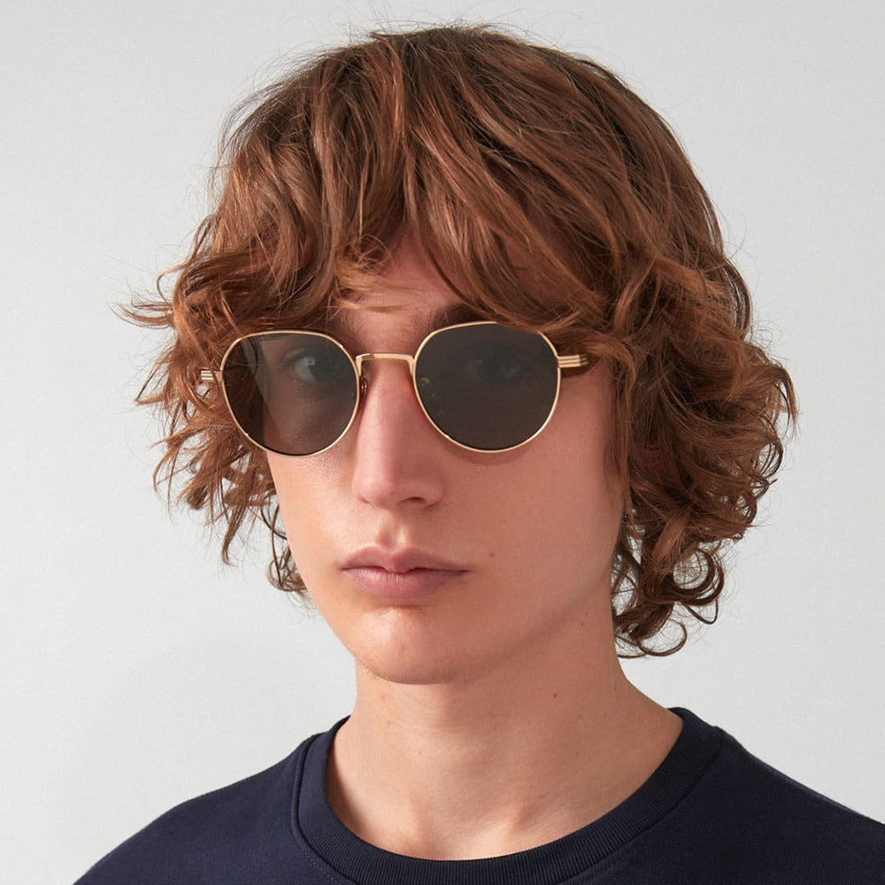 Damen Stilvolle runde Designermode Sonnenbrille Brehn