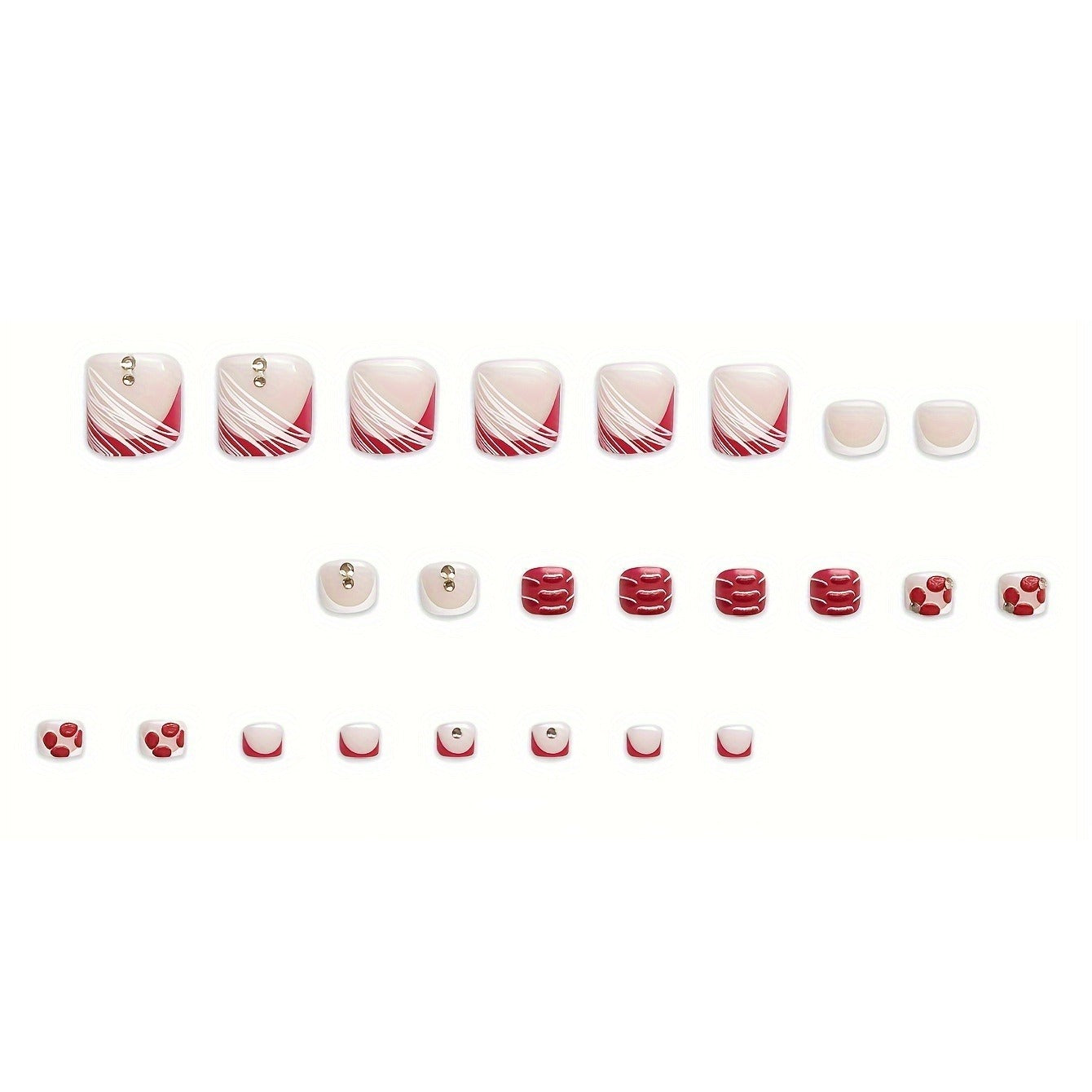 Dekoratives Strass-Pediküre-Set Brehn