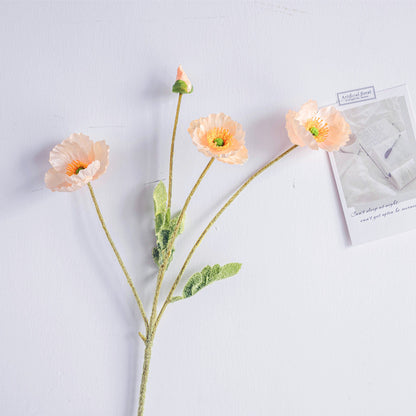 Lebensnahe Mohnblume Floral Stamm