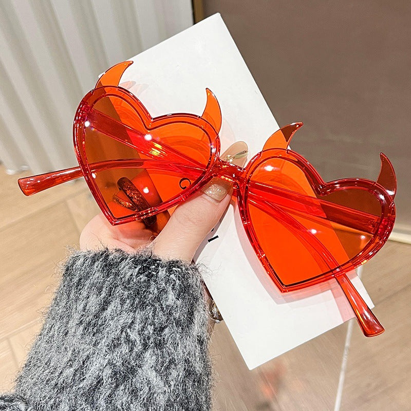 Damen kreative Herzform Sonnenbrille Brehn