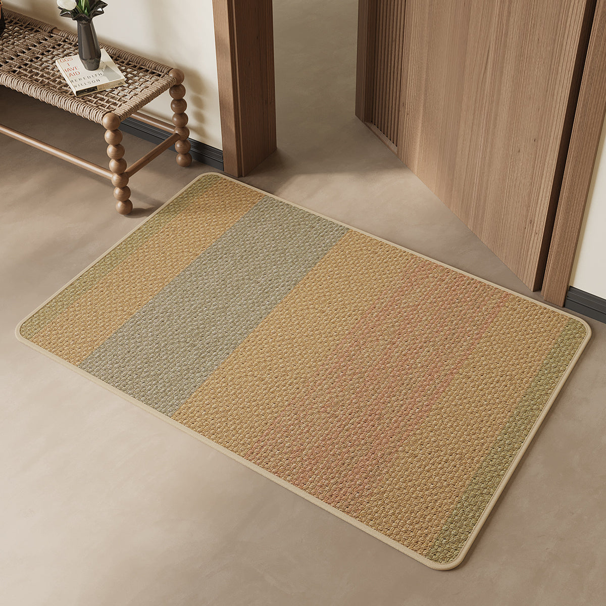 Natural Woven Low-Profile Entrance Door Mat