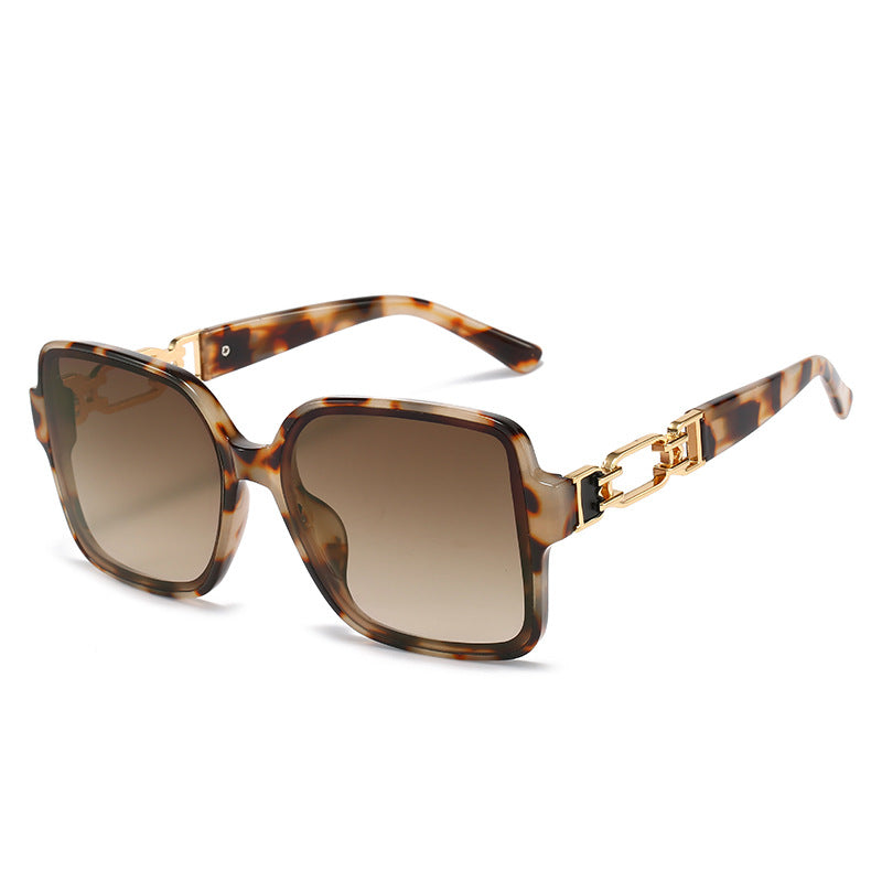 Damen stilvolle quadratische Sonnenbrille mit luxuriösem Schanierdesign Brehn