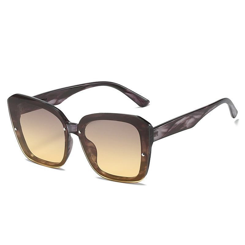 Damen oversized quadratische Sonnenbrille mit anspruchsvollem Rahmen Brehn