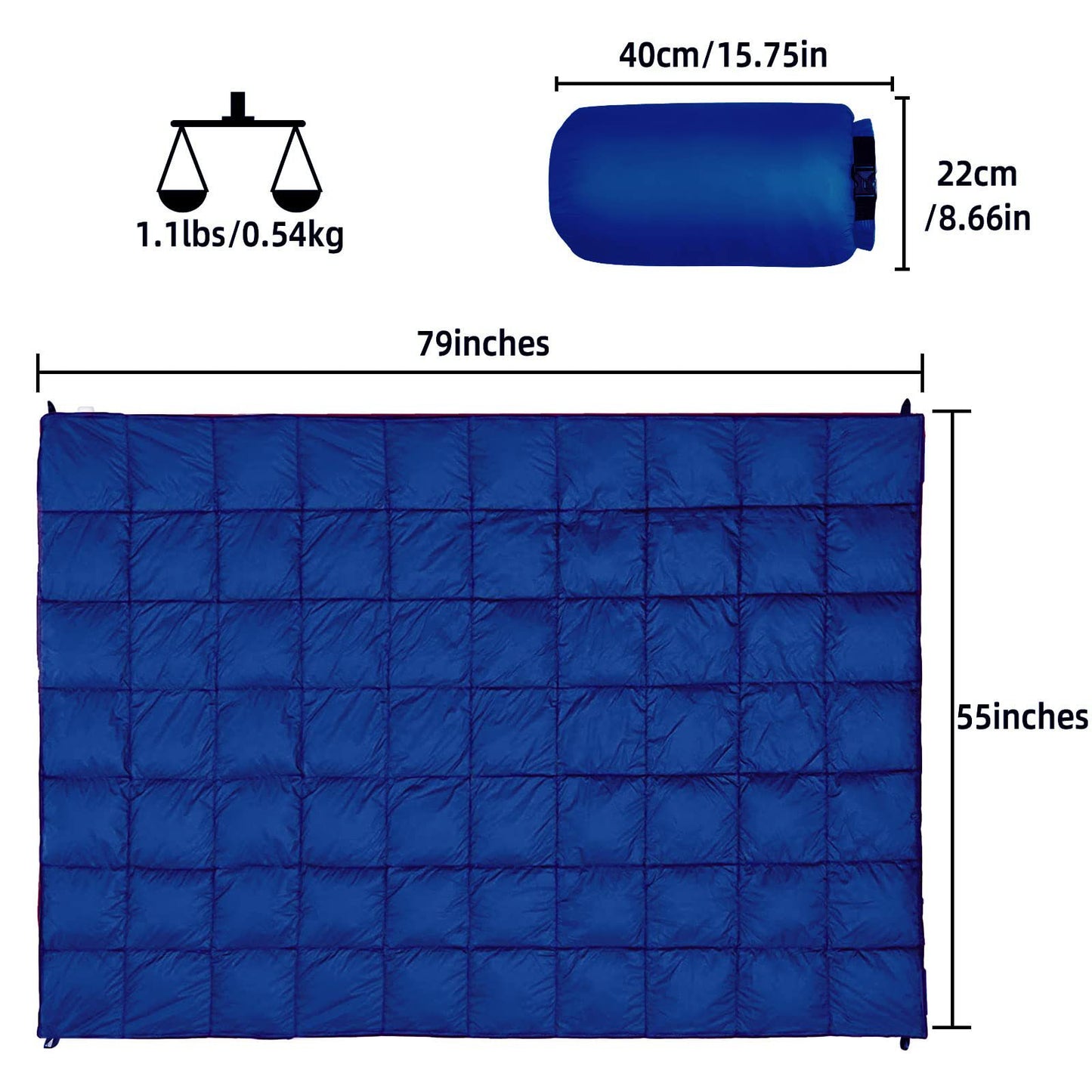 Unisex tragbare Decke mit innovativem Kompressionsdesign Brehn