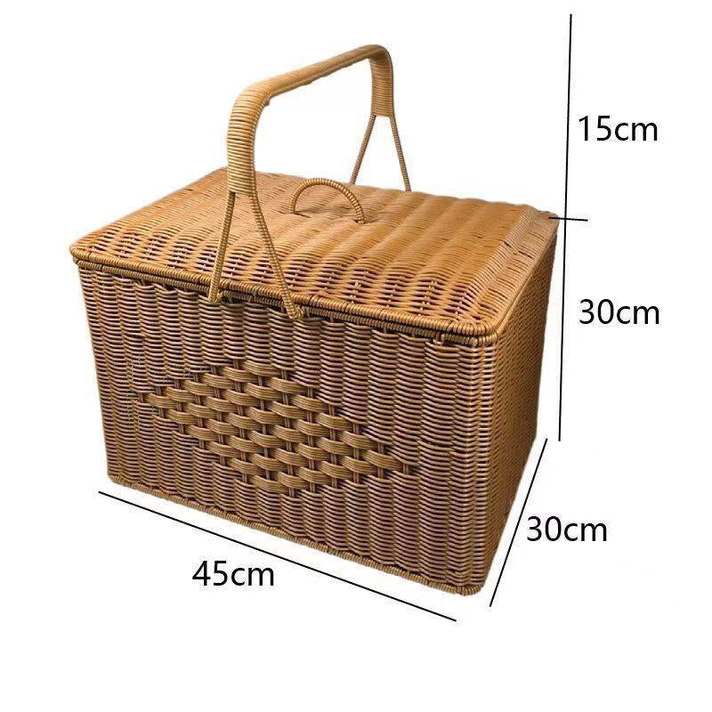 Multi-Layer Woven Picnic Storage Basket Brehn