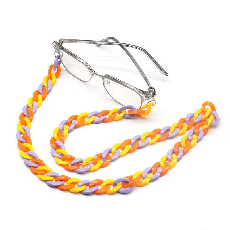 Funktionale Farbblock Brillen Kette Brehn