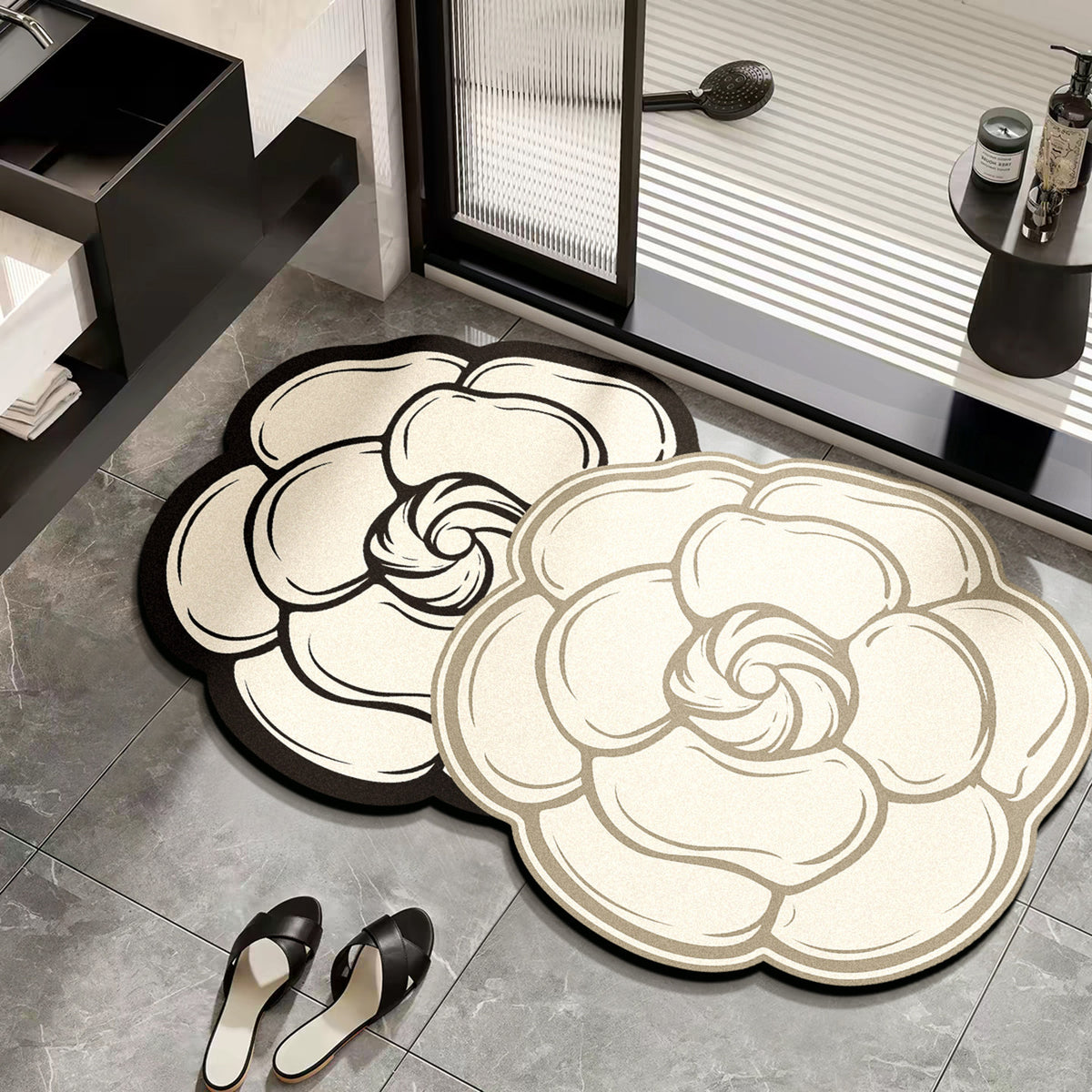 Floral Design Badezimmermatte