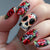 Kunstnagelset mit Lebhaftem Totenschädelmotiv Brehn