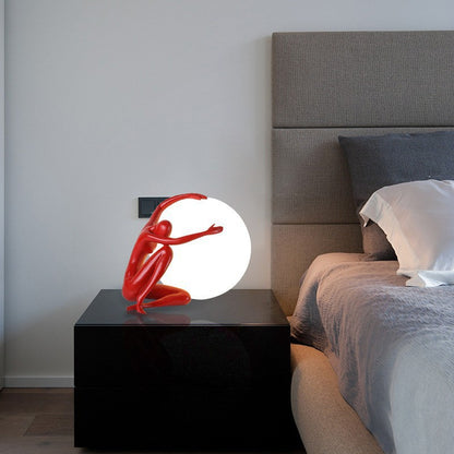 Künstlerische Tischlampe mit einzigartigem skulpturalem Design