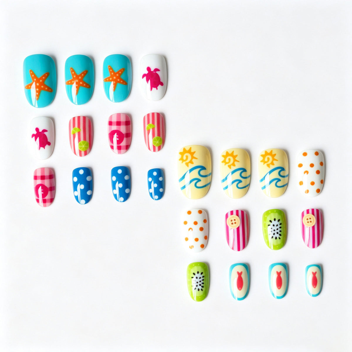 Kreatives Sommer-Thema Nagelkunst Set