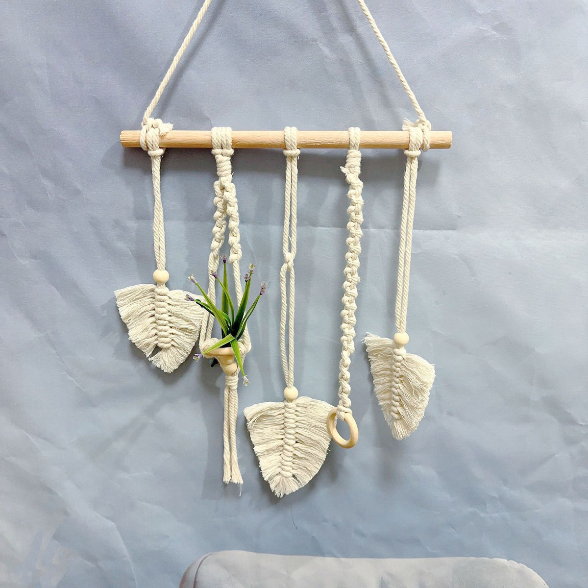 Dekorative Makramee Blatt Wandbehang Brehn
