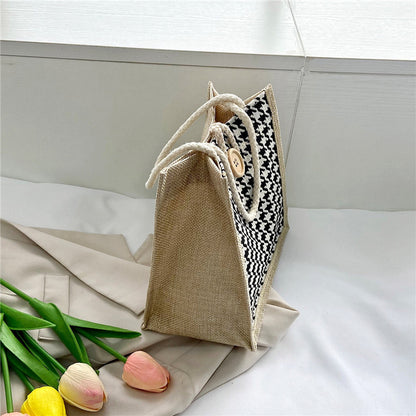 Stylische Hahnentritt-Muster Tragetasche