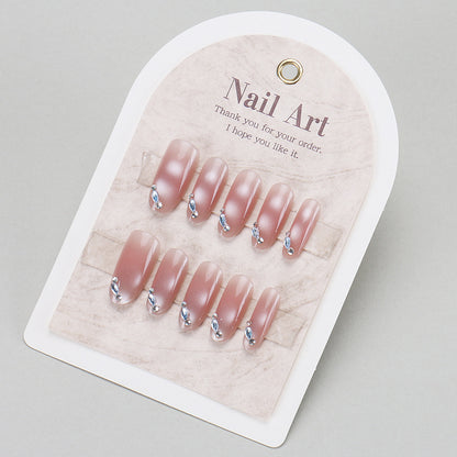 Glamorous Rhinestone Accent Press-On Nagelspitzen Brehn