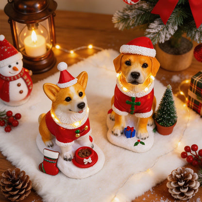 Dekorative Weihnachtsfigur im Hundedesign Brehn
