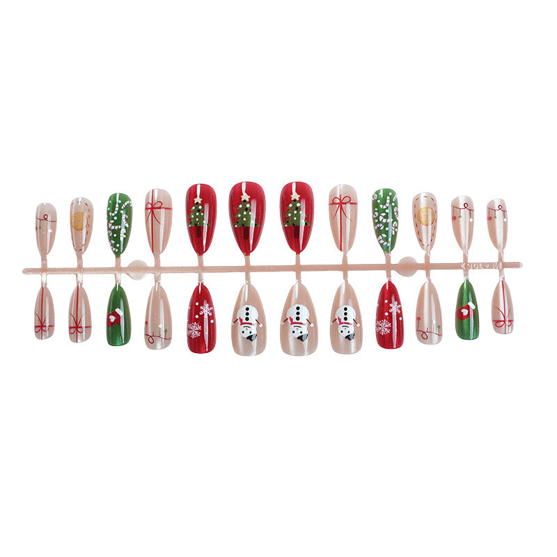 Festliches Weihnachts-Themen Press-On Nagelkunst Set