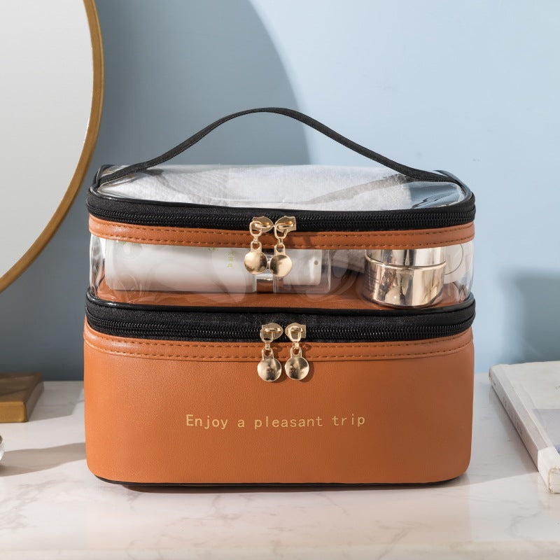Transparente Dual-Layer Kosmetik Organizer Brehn