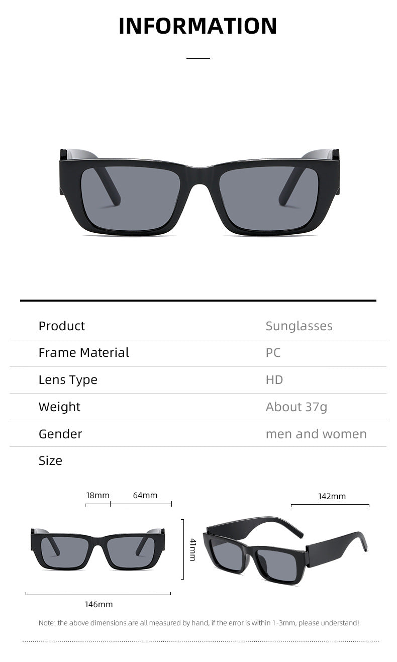 Damen modische rechteckige Sonnenbrille im innovativen Design Brehn