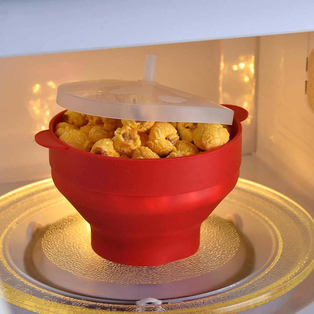 Silikon Popcornbehälter mit Deckel Brehn