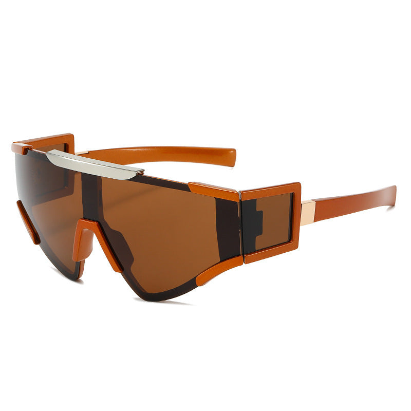 Herren Futuristische Schild Sonnenbrille Brehn