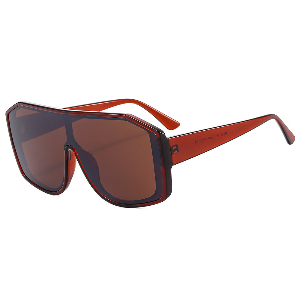 Damen Modische Oversized Sonnenbrille im extravaganten Animal-Print Design Brehn