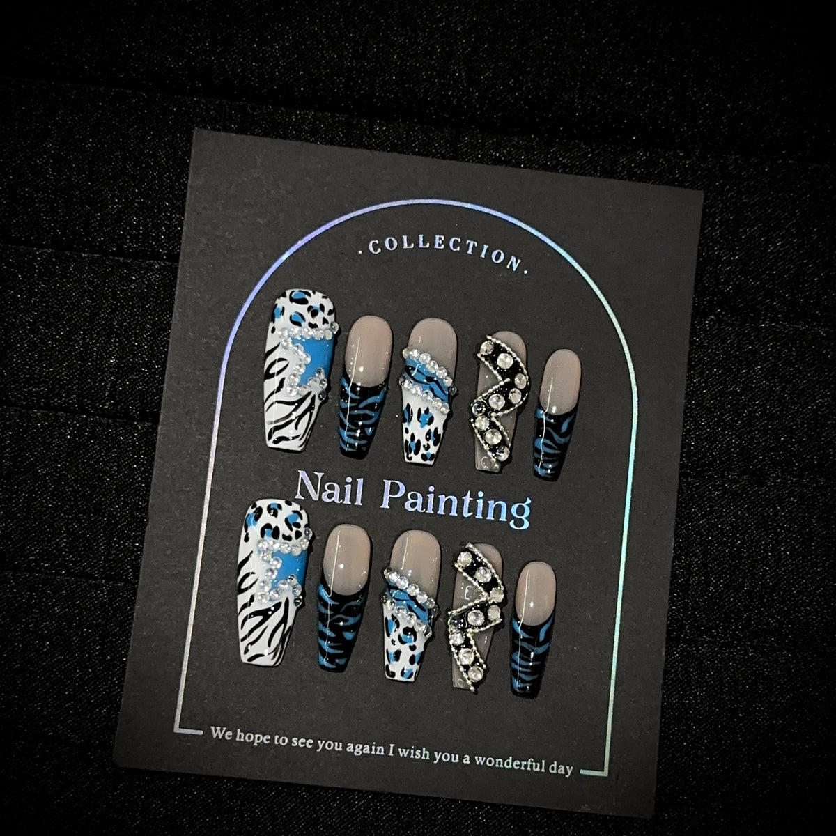 Elegantes Press-On-Nagelkunst-Set
