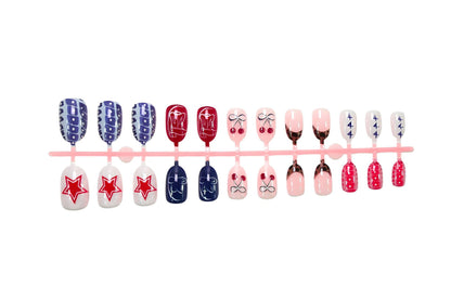 Kunstnagelset mit kreativem Mustermix Brehn
