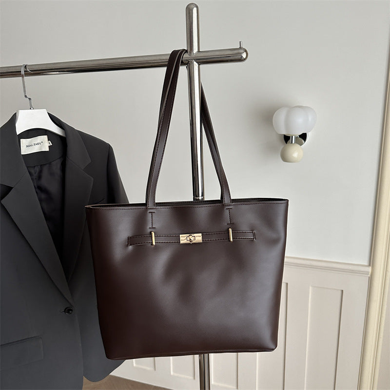 Minimalistische Leder Tote Bag