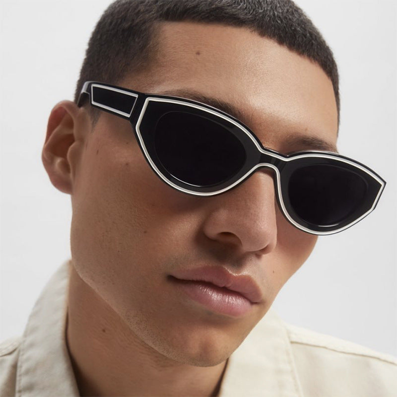 Damen Cat-Eye Sonnenbrille mit robustem transparenten Rahmen und schützendem UV-Filter Brehn